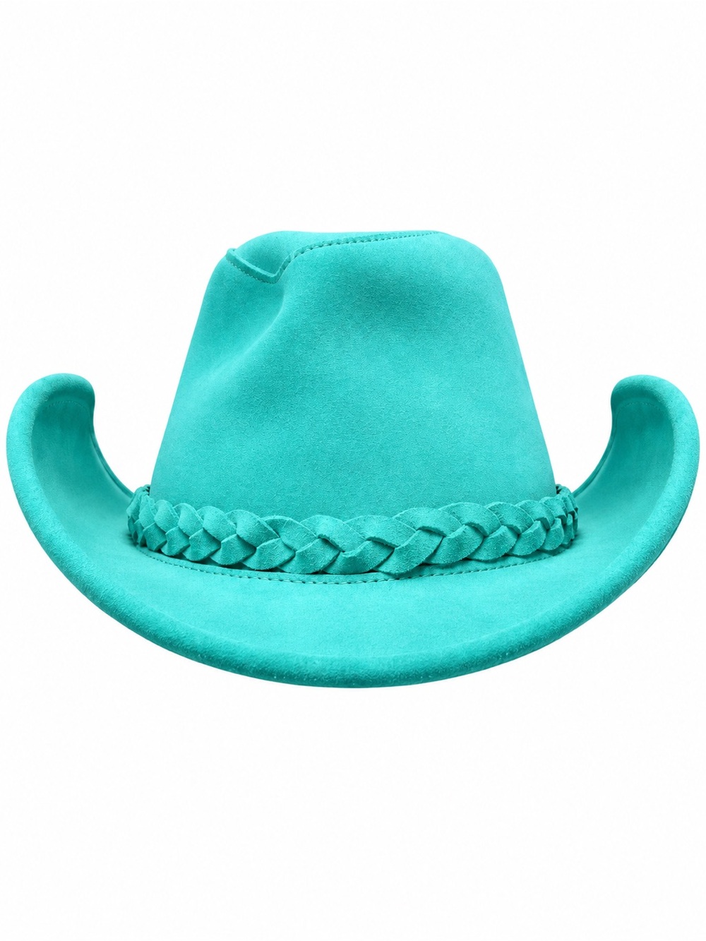 Turquoise Western Cowboy Hat Size M Made in Canada Braided Band